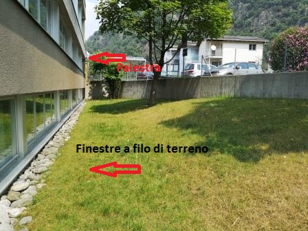 Linterramento asilo con didascalia di Castione 1